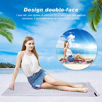 VBIGER Strandtuch Mikrofaser Badetuch Groß Strandhandtuch Strandabdeckung Bikini Tuch fürs Strand Picknick Sport - 3