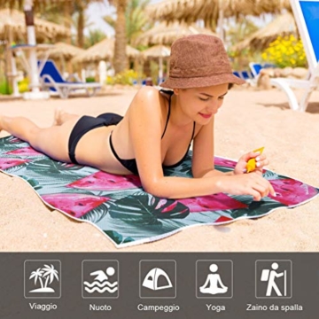 VBIGER Strandtuch Mikrofaser Badetuch Groß Strandhandtuch Strandabdeckung Bikini Tuch fürs Strand Picknick Sport - 7