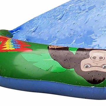 Wasserrutsche, Sandrutsche Mit 103 cm 600 cm Spray Und Aufblasbarem Antikollisionspad, Gartenrutsche Im Freien Für Kinder, Wasserspaß Für Jungen Und Mädchen - 2