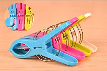 YISAMA 12 Stück Große Wäscheklammern, Handtuchklemmen Strandtuchklammern Handtücher Towel Clips für Tägliche Wäsche, Großes Strandtuch, Schwere Badetuch - 5