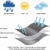 zizwe Sonnenschirm Schutzhülle mit Stab, Sonnenschirm Abdeckung, Wetterfeste, UV-Anti, Winddicht und Schneesicher, Outdoor für Ampelschirm schwarz (265 * 40/70/ 50 cm) - 6