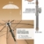 4smile Set – Sonnenschirm Balkon + Schirmständer Sonnenschirm – Komplett-Set ideal zur Beschattung Kleiner Balkone – Sonnenschirm rund Ø 2 m + Sonnenschirmhalter Balkongeländer - 4