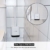 ASOBEAGE Toilettenbürste,WC-Bürste und Behälter,Toilettenbürsten für Badezimmer mit schnell trocknendem Haltersatz（Weiß） - 6