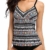 Attraco Damen Two Piece Tribal Tankini Set Mit Schwarzem Slip Azteken, Schwarz, 42/L - 1