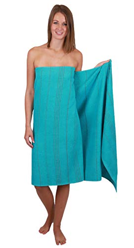 Betz Badetuch XXL Strandtuch Lines 100% Baumwolle Größe 90 x 180 cm Farbe türkis - 2