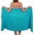 Betz Badetuch XXL Strandtuch Lines 100% Baumwolle Größe 90 x 180 cm Farbe türkis - 1