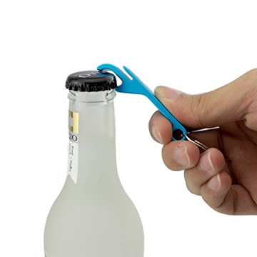 BIGBOBA 5 Stück Tragbar Mini Weinöffner Schlüsselbund Legierung Gadget Schlüsselring Für Männer, 6.5cm*1.2cm, Farbe Zufällig - 5