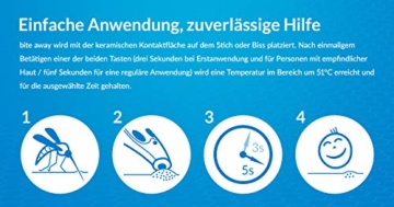 bite away - Elektronischer Stichheiler gegen Juckreiz, Brennen, Schmerzen und Schwellungen bei Insektenstichen (z.B. von Mücken, Wespen, Bremsen, Bienen) – wirkt chemiefrei - 4