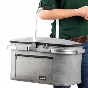 bomoe Kühltasche Picknickkorb faltbar IceBreezer K47 - Outdoor Kühlbox für unterwegs - 47x27x26 cm - 32 Liter - Auch als Picknicktasche nutzbar - Perfekt fürs Grillen oder Festival - 7