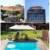 Briefkästen Sonnenschirme Sonnenschirm, Sonnenschirm Doppelsonnenschirme Terrasse Balkon/mit Kurbel, for Strand/Garten/Terrasse/Pavillon - ohne Grund (Color : Dark Beige) - 8