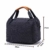 CALIYO Lunchtasche Kühltasche klein Isoliertasche wassedicht Lunchbag mit Reißverschluss Thermotasche faltbar für Arbeit, Schule und unterwegs 9 Liter (Schwarz) - 2
