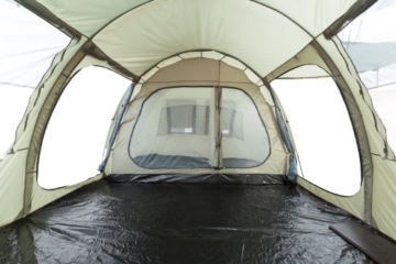 CampFeuer Campingzelt für 4 Personen | Großes Familienzelt mit 3 Eingängen und 5.000 mm Wassersäule | Tunnelzelt | olivgrün | Gruppenzelt | So Macht Camping Spaß! - 2