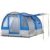 CampFeuer Campingzelt für 4 Personen | Großes Familienzelt mit 3 Eingängen und 2.000 mm Wassersäule | Tunnelzelt | blau/grau | Gruppenzelt | So Macht Camping Spaß! - 1