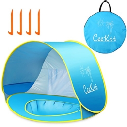 Ceekii Baby Strandzelt, Pop-up Baby Strand Zelt Portable Shade Pool UV-Schutz Sun Shelter für Kleinkinder, Strandmuschel, Baby Pool - 1