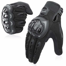 COFIT Motorrad Handschuhe, Touchscreen Motorradhandschuhe für Motorradrennen, Mountainbike, Motorcross, Klettern, Wandern und andere Outdoor Sportarten und Aktivitäten - Schwarz XL - 1