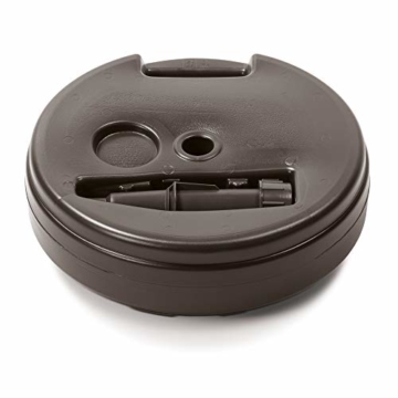 Deuba Sonnenschirmständer Schirmständer befüllbar Sonnenschirm Ständer I Rattanoptik I bis 2,6 cm Durchmesser I schwarz I rund - 3