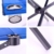 Divero Campingtisch Falt-Tisch faltbar mit Getränkehalter und Transport-Tasche – Polyester Aluminium – Farbe: Rahmen hellgrau - Bespannung blau - 2