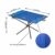 Divero Campingtisch Falt-Tisch faltbar mit Getränkehalter und Transport-Tasche – Polyester Aluminium – Farbe: Rahmen hellgrau - Bespannung blau - 7