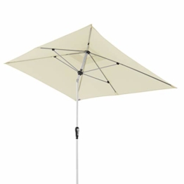 Doppler Aluminium Sonnenschirm SL-AZ 190x290 - Rechteckiger Sonnenschutz für Balkon/Terrasse - Knickbar - 190x290 cm - Natur - 1