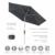 Doppler Aluminium Sonnenschirm SL-AZ 275, Knickbarer Sonnenschutz für Balkon oder Terrasse, Regenabweisend, Anthrazit, 275 cm - 2
