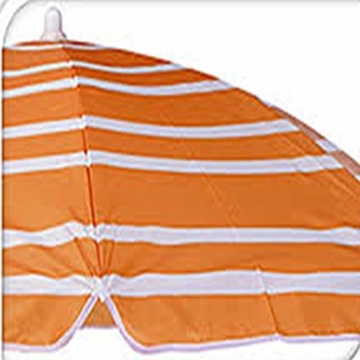 DRULINE Balkonschirm Sonnenschirm Strandschirm Schirm Marktschirm Gartenschirm Terrassenschirm Sommer Garten Sonne Weiße Streifen Sonnenschutz 156cm mit Farbauswahl Blau/Weiß - 3