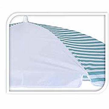 DRULINE Balkonschirm Sonnenschirm Strandschirm Schirm Marktschirm Gartenschirm Terrassenschirm Sommer Garten Sonne Weiße Streifen Sonnenschutz 156cm mit Farbauswahl Blau/Weiß - 4