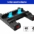 ElecGear Playstation Vertikaler Ständer Ladestation, Lüfter Kühler Standfuß, 10x Blu-ray Spiele Hüllen Halterung Stand mit Dual Charger Ladegerät für DualShock 4 Controller und PS4, PS4 Slim, PS4 Pro - 6