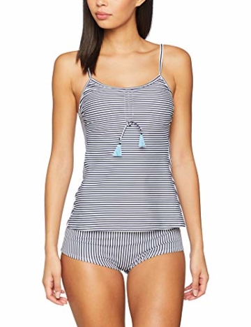 ESPRIT Damen Tankini Oberteil Clearwater Beach Padded, Blau (Navy 400), (Herstellergröße:38) - 3