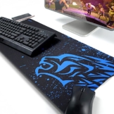 EXCO Extra Large 700 * 300 * 2 mm XL Gaming Matte Glatte Oberfläche für rutschfeste Gummimaus mit Designs für Spieler und Büroarbeit, (XL Blue Leopard) - 1