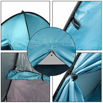 FBSPORT Strandzelt, Extra Leicht Automatik Strandmuschel mit Boden Sonnenschutz UV-Schutz, Pop up Familie Tragbares Strand-Zelt, Outdoor Beach Tent Tragbar Wurfzelt - 6