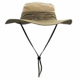 GG ST Sonnenhut Herren Damen UPF 50+ Outdoor UV Schutz Mesh Summer Hut Hiking Fischerhut Strand Faltbar Safari Buschhüte Cap - 1