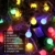 Globe Lichterkette Bunt, BrizLabs 10M 100er LED Kugel Lichterkette Innen Außen 8 Modi Strombetrieben RGB Lichterkette für Weihnachten Party Garten Hochzeit Balkon Deko, Mehrfarbig - 4