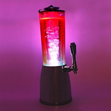 GOODS+GADGETS 4,0L Biersäule Zapfsäule Kult Biertower Trinksäule Getränkespender Getränkesäule mit 1,3L Eiskühlung - 4