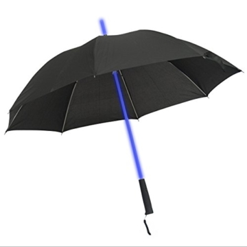 GOODS+GADGETS Leuchtender LED Regenschirm mit 7 Farben und integrierter LED Taschenlampe - 4