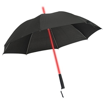 GOODS+GADGETS Leuchtender LED Regenschirm mit 7 Farben und integrierter LED Taschenlampe - 1