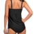 Happy Sailed Damen Gepolstert Two Piece Tankini Set Mit Slip , Schwarz, XX-Large(EU50-EU52) - 5