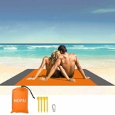 HOPAI Picknickdecke Stranddecke Wasserdicht 200x210cm/240x270cm Sandabweisende Campingdecke 4 Befestigung Ecken, Picknick/Strand Matte für den Strand, Campen, Wandern und Ausflüge (M:243 x 273 cm) - 1