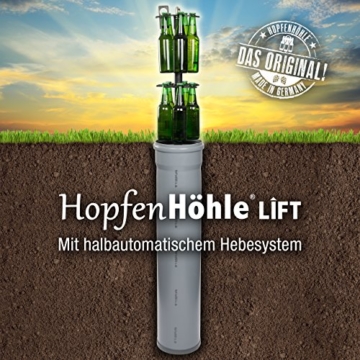 HopfenHöhle Lift - Das Original: Outdoor Erdloch Bierkühler - Made in Germany! Mit integriertem halbautomatischem Hebesystem! - 3