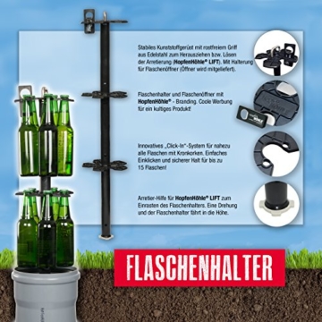 HopfenHöhle Lift - Das Original: Outdoor Erdloch Bierkühler - Made in Germany! Mit integriertem halbautomatischem Hebesystem! - 5