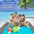 ISOPHO Picknickdecke 200 x 210 cm Stranddecke Wasserdicht, Strandmatte 4 Befestigung Ecken Stranddecke Sandfrei/Picknick für den Strand, Campen, Wandern und Ausflüge(Blau) - 2