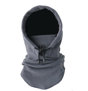 joyoldelf Multifunktionale Tactical Heavyweight Balaclava Gesichtsmaske Skimaske Motorradmaske zum Radfahren Ski Winter wärmend, Grau, M - 4