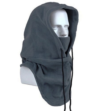 joyoldelf Multifunktionale Tactical Heavyweight Balaclava Gesichtsmaske Skimaske Motorradmaske zum Radfahren Ski Winter wärmend, Grau, M - 1
