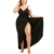 JOYORUN Damen V-Ausschnitt Lang Kleid Sommer-Strand-Wickelkleid Bademantel Handtuch Reise Spa Schwimmen Große Größe - 4