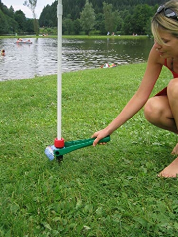 Krinner 2er Set Bodendübel Vario Drill (Wiese; Camping; Strand) Sonnenschirmständer - 5