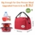 Kühltasche Klein Leicht Lunch Tasche Isoliertasche zur Arbeit Schule Faltbar Wasserdicht Reißverschluss 8,5L Punkt Rot - 2