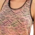 LA ORCHID Laorchid Damen Tankini Zweiteiler Push Up Bademode bügellos Mesh Weste Badeanzug Rosa XL - 2