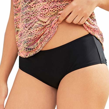 LA ORCHID Laorchid Damen Tankini Zweiteiler Push Up Bademode bügellos Mesh Weste Badeanzug Rosa XL - 4