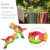 lembrd 2 Stück Wäscheklammern Handtuchklemmen Strandtuchklammern Handtücher Towel Clips - Papagei Vogel Handtuchclips aus Kunststoff für Wäsche, Strandtuch, Badetuch, Teppich - 3