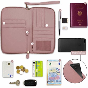 Lifeney Reisepasshülle I Praktische Hülle für den Reisepass I Passport Hülle für alle wichtigen Reiseunterlagen I Optimales Reise Gadget I Passtasche für Reisebegeisterte I Reiseetui - 2