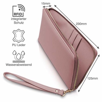 Lifeney Reisepasshülle I Praktische Hülle für den Reisepass I Passport Hülle für alle wichtigen Reiseunterlagen I Optimales Reise Gadget I Passtasche für Reisebegeisterte I Reiseetui - 5